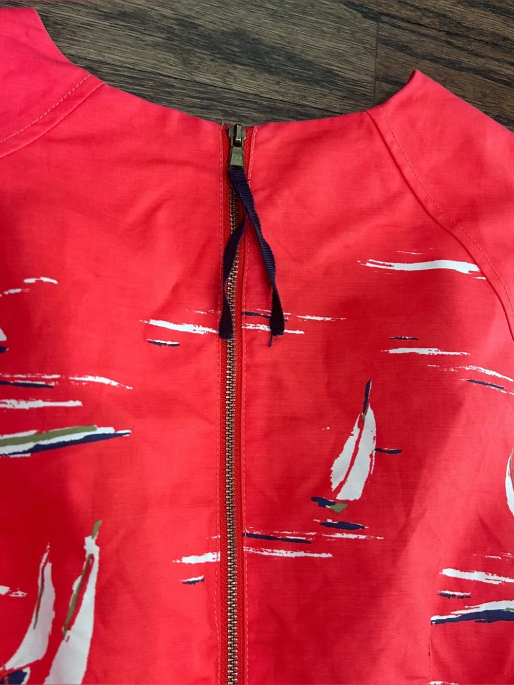 Maeve by Anthropologie Berru Poplin Sailboat Print Shift Dress Size 6 - Picture 10 of 14